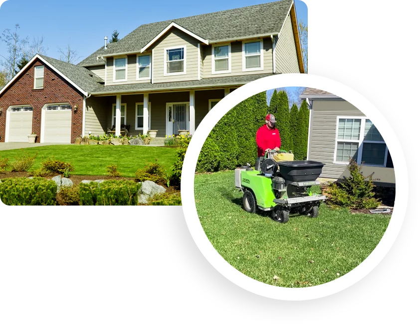 tech fertilizing lawn