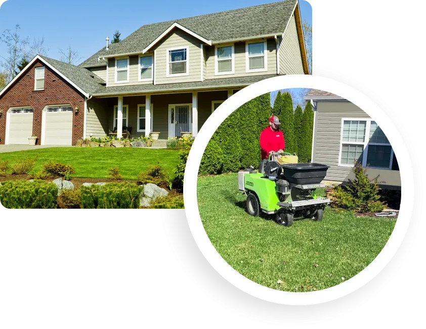 tech fertilizing lawn